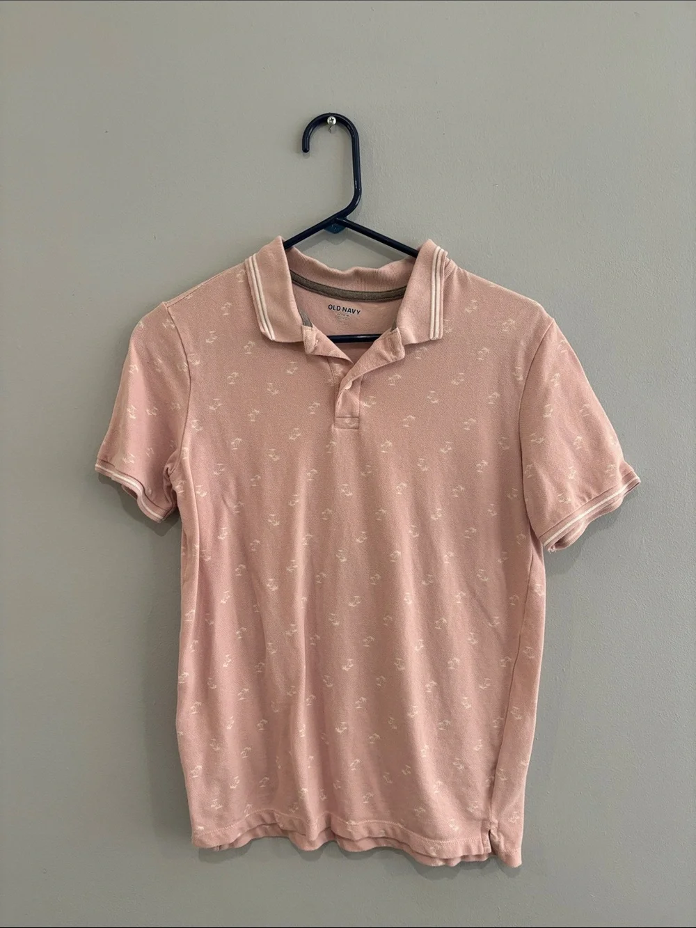 Old Navy Kids Light Pink Polo with Subtle Print